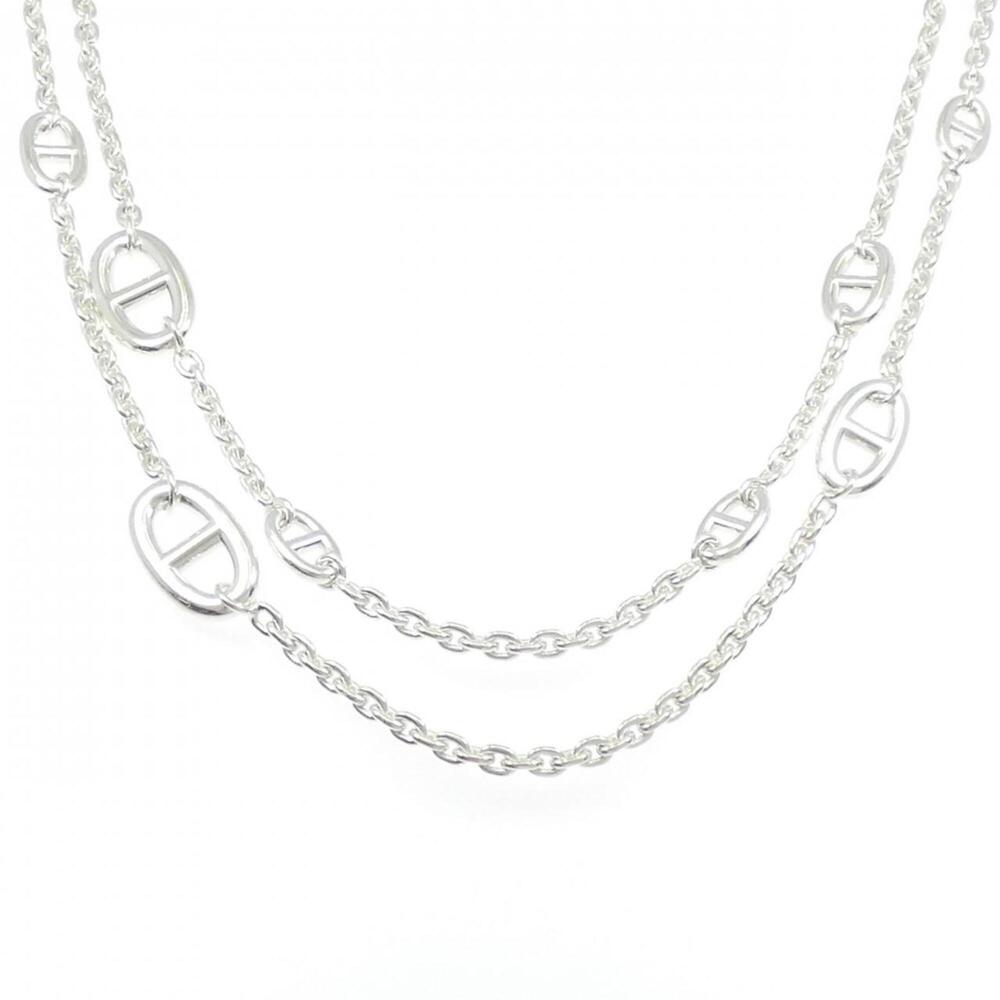 HERMES Silver Necklace
